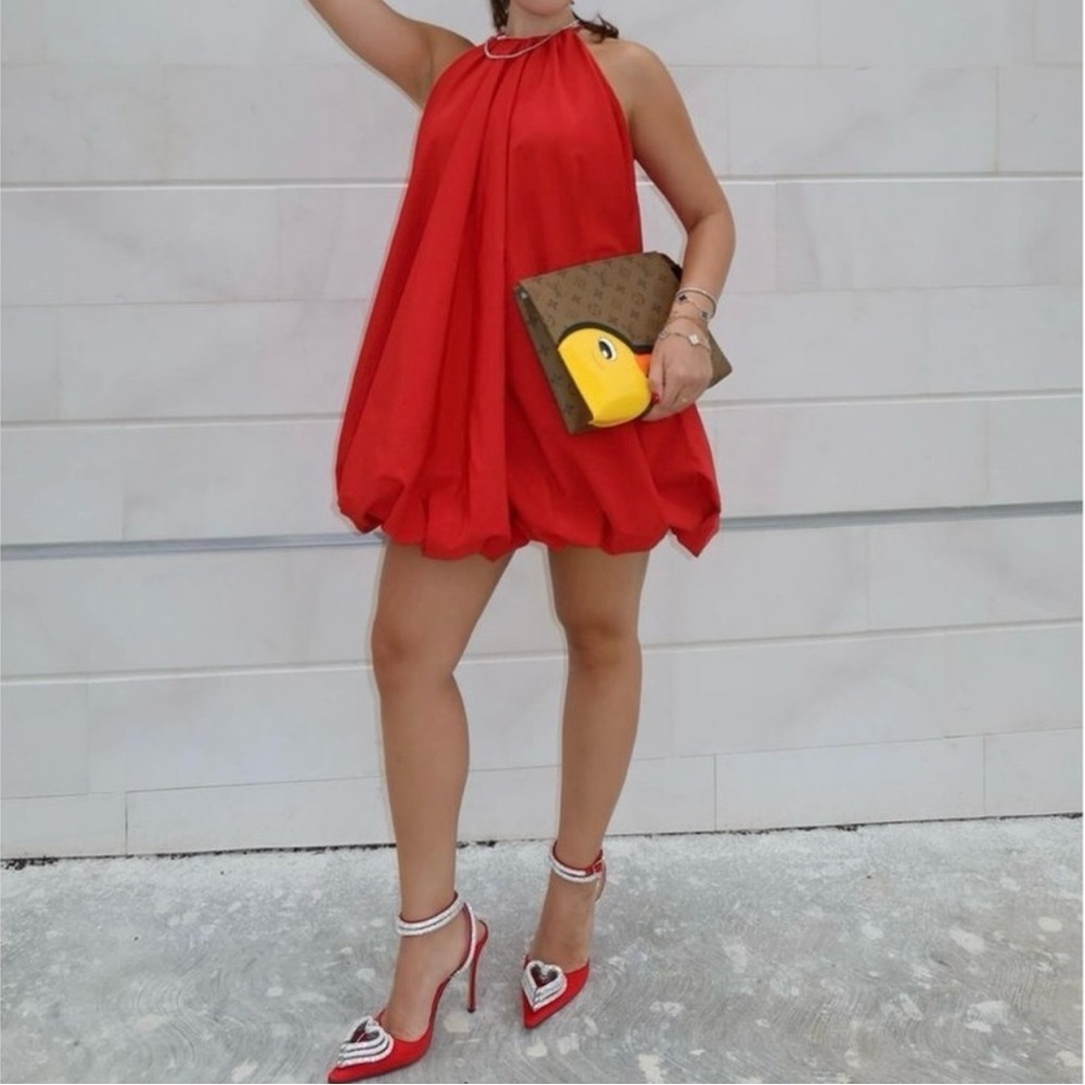 Zara ZW Collection Blogger’s Fave Sleeveless Balloon Hem Mini Dress NWT